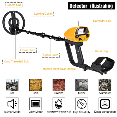 Metal Detektor sa Diskriminacijom i Podesivom Sondom