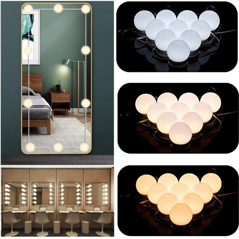 Lampice za ogledalo 10 lampica za sminku - Azijashop
