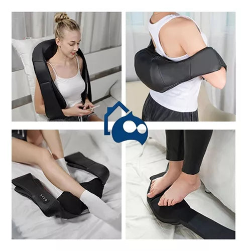 Masažer za vrat i ramena sa grejanjem - Dubinska masaža za opuštanje i olakšanje Azijashop