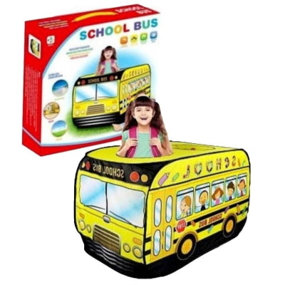 Sator autobus za decu u zutoj boji sa kutijom devojcica se igra idealan poklon za malisane
