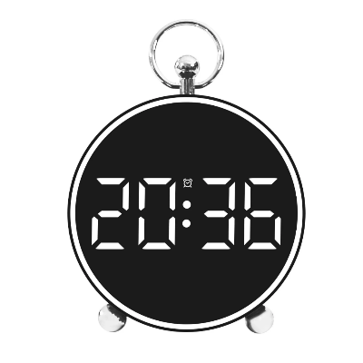 Digitalni prikaz vremena na budilniku veliki plavi LED brojevi jasan displej retro dizajn alarm sat za nocni ormaric