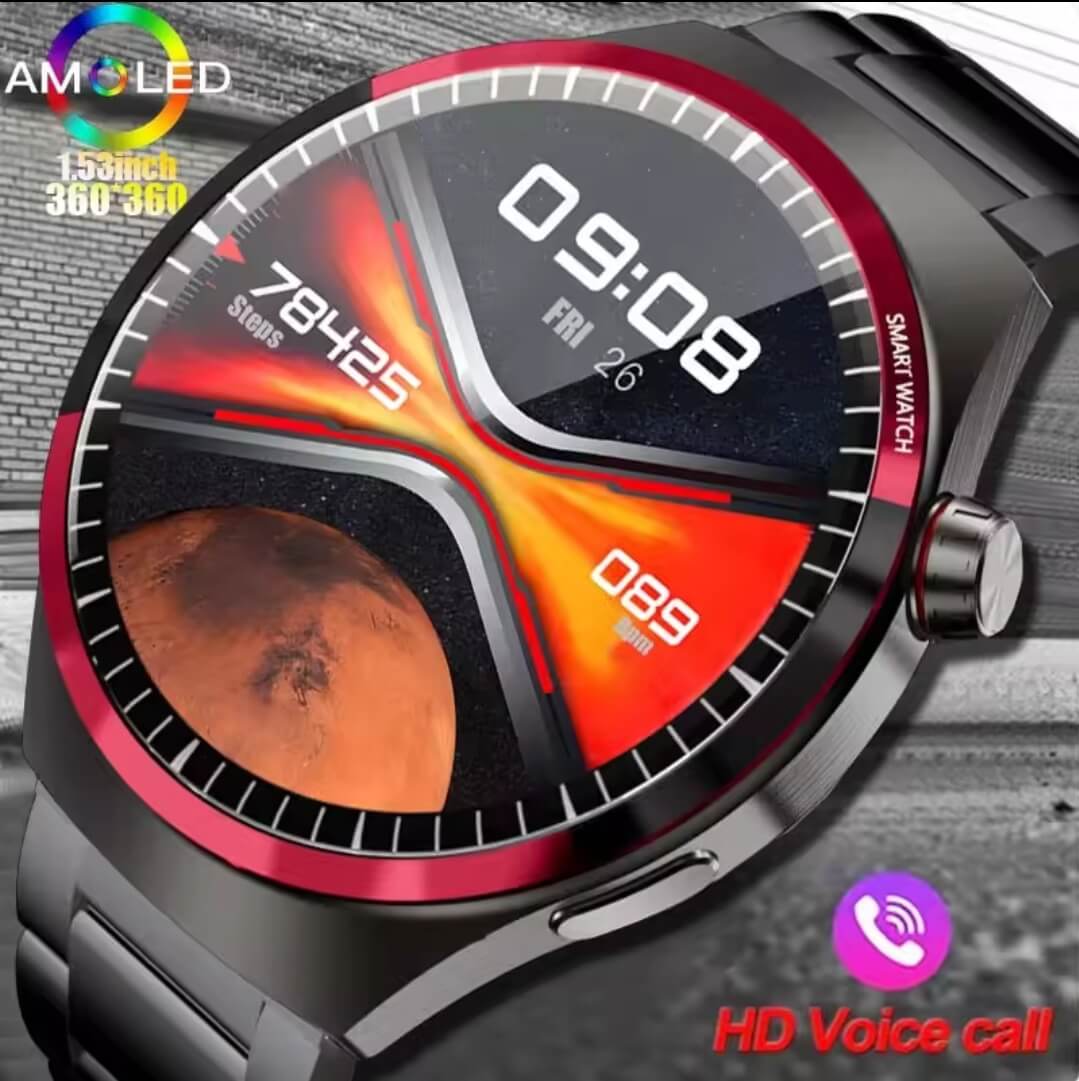 Pametni sat Howear HW16 Max sa metalnom narukvicom, prikaz ekrana sa informacijama o aktivnostima, AMOLED ekran, poziv sa HD glasom.