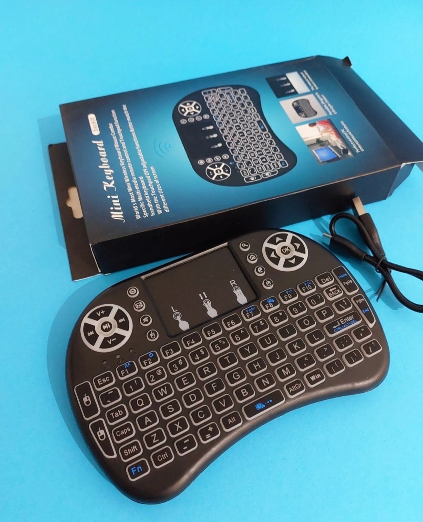 Multifunkcionalna bežična tastatura RGB - Azijashop