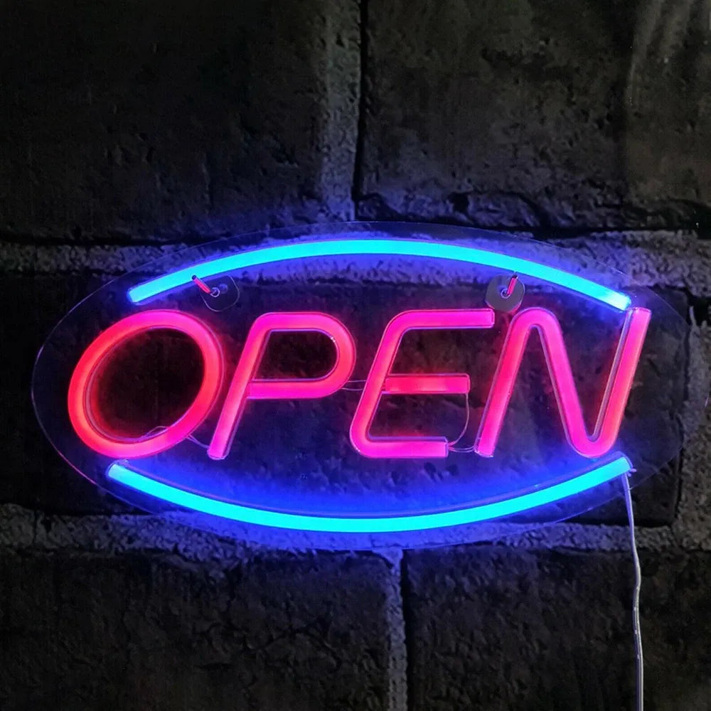 Neonska reklama "OPEN" - Azijashop