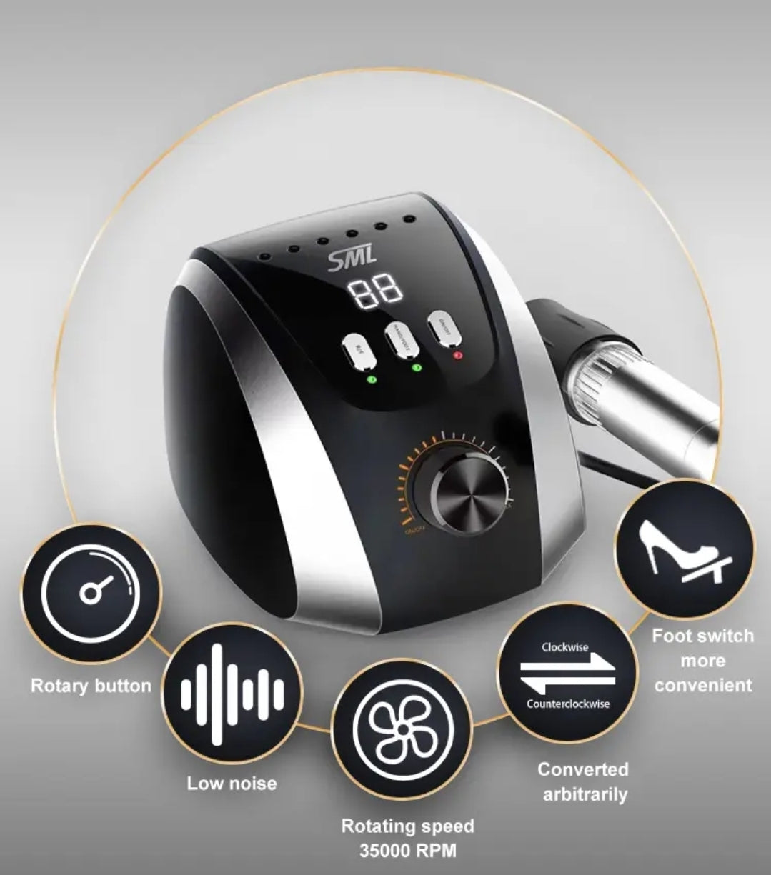 Električna turpija za nokte - Profesionalni set za manikir i pedikir SML M13 - Azijashop