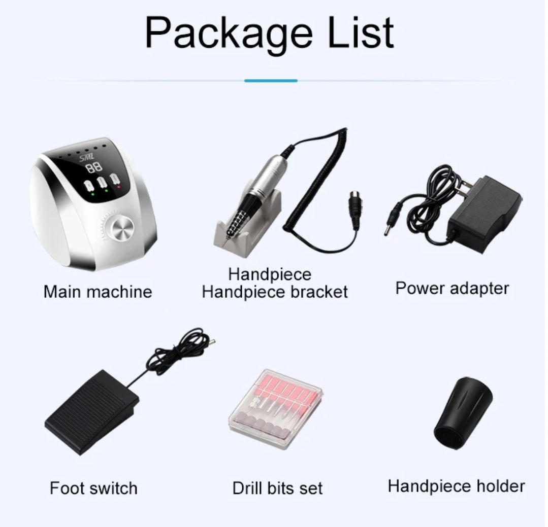 Električna turpija za nokte - Profesionalni set za manikir i pedikir SML M13 - Azijashop