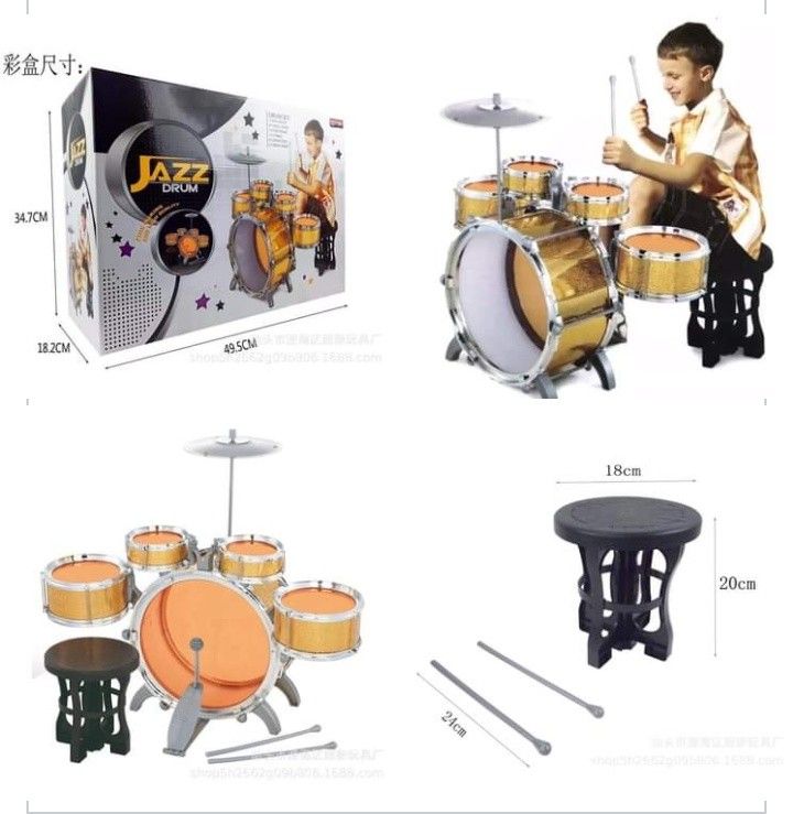 Veliki bubnjevi za decu-sa stolicicom - Azijashop