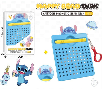 Ilustracija upotrebe magnetne table Stitch igracke za crtanje i pisanje dimenzije i sadrzaj paketa