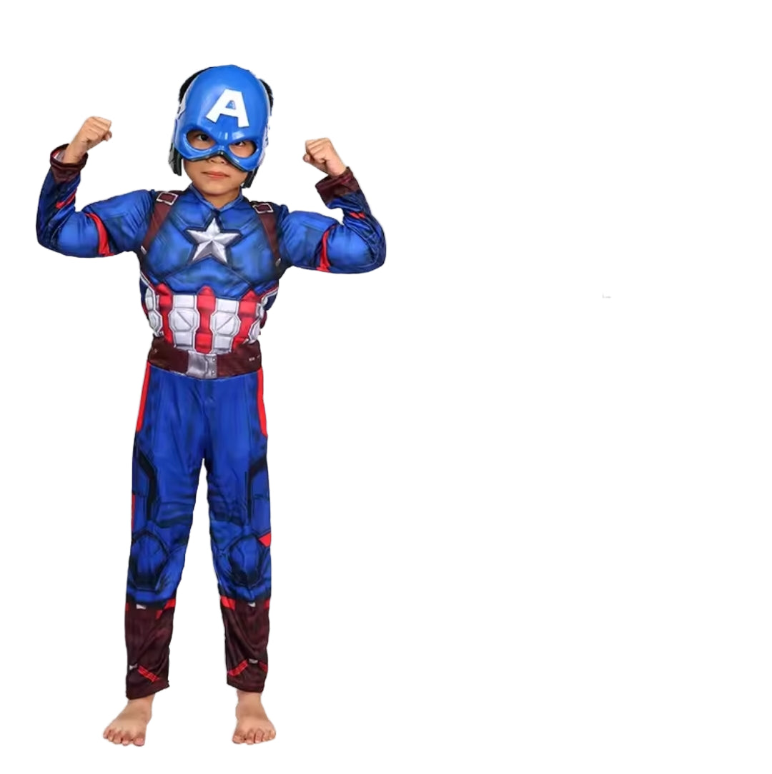 Kostim Kapetan Amerika za decu misicavi model sa maskom odelce za decake idealno za rodjendanske proslave superjunaci