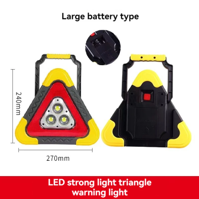 Kompaktna LED lampa trougao sa jakim svetlom, dugotrajna baterija, idealna za put i kampovanje.