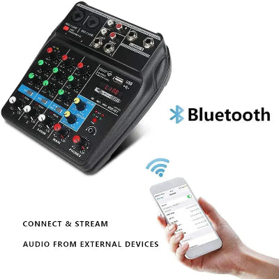 Teyun A4 audio mikseta sa Bluetooth povezivanjem. Bežicna kontrola za fleksibilnost.