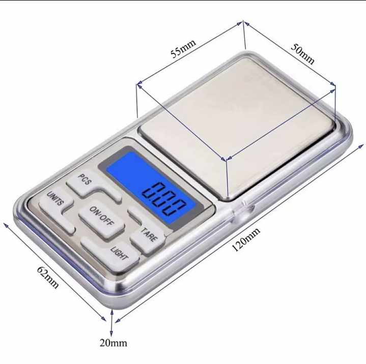 Precizna digitalna vaga sa dimenzijama