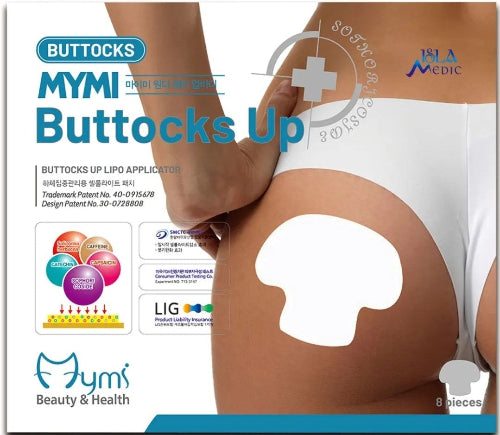 Mymi flasteri za podizanje zadnjice, lipo aplikator, kofein, kapsaicin, oblikovanje tela, zatezanje koze