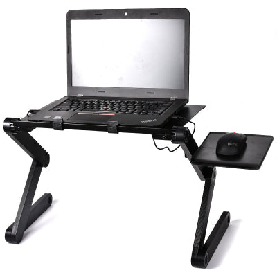 Podesivi sto za laptop od aluminijuma. Stalak za laptop sa drzacem za misa. Ergonomski sto za rad na krevetu ili kaucu.