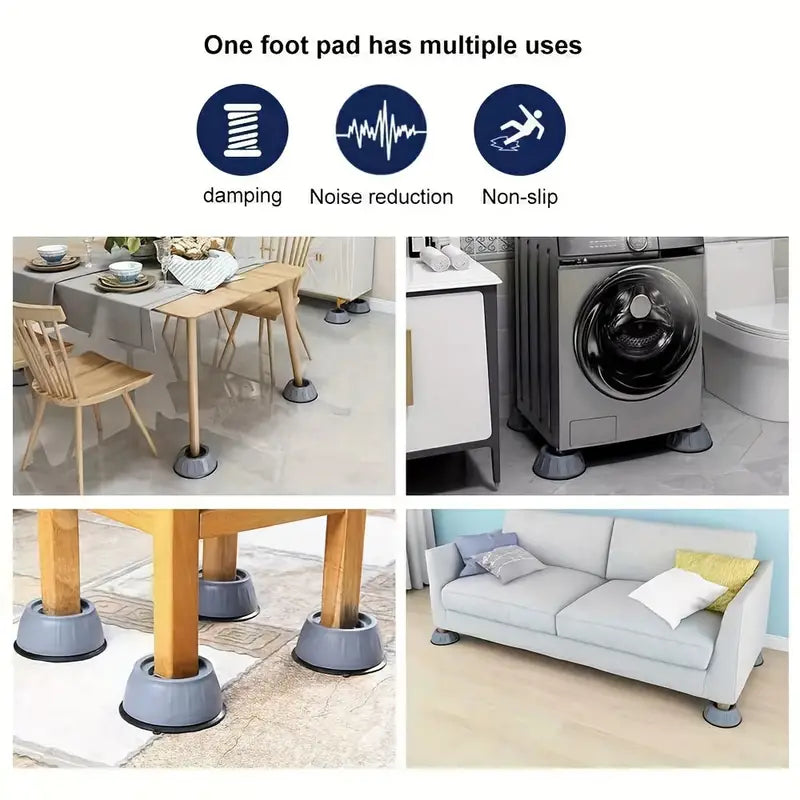Antivibracioni silikonski podmetači za veš mašinu i nameštaj 4kom + 4 kom GRATIS - Azijashop