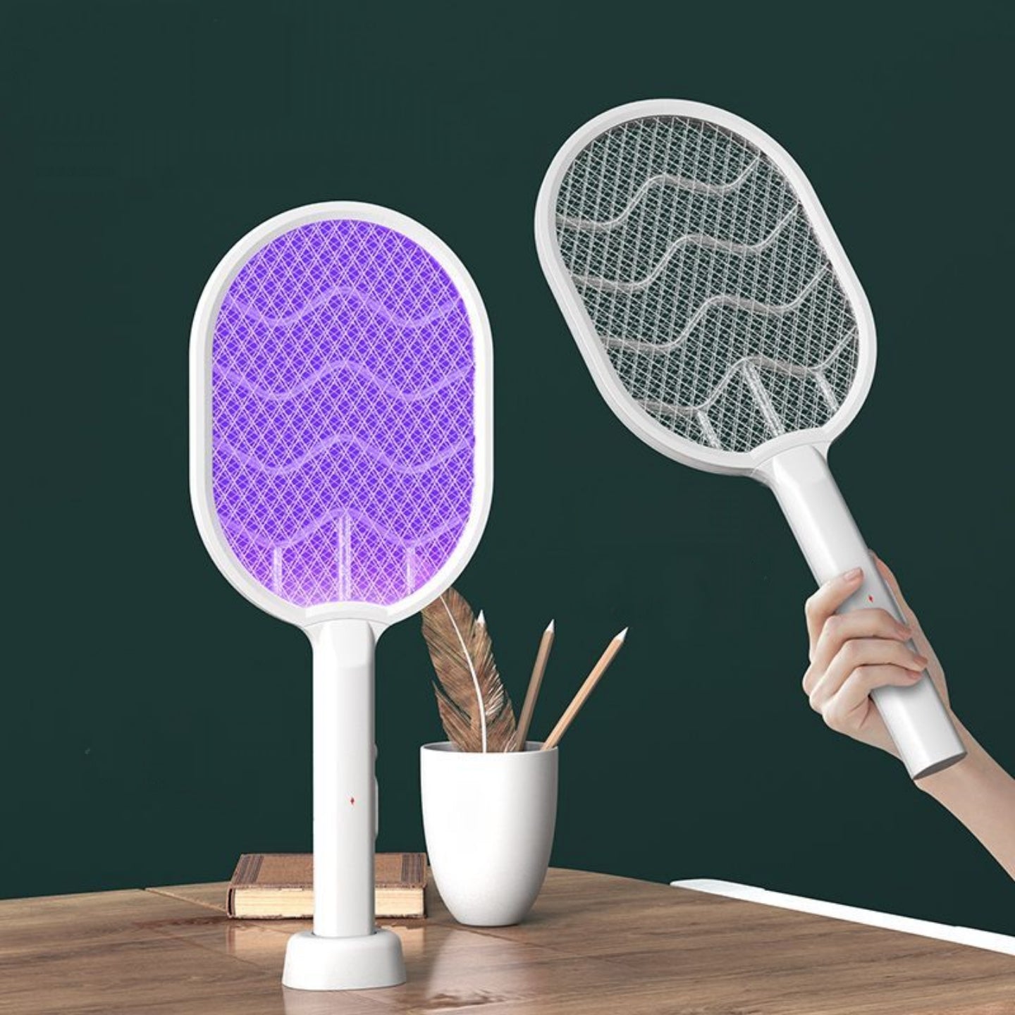 Reket za komarce sa postoljem - Azijashop