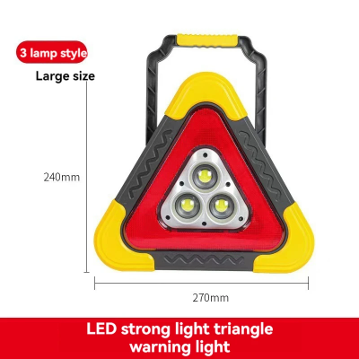Prenosiva LED lampa trougao sa prakticnom ruckom i stabilnim podnozjem, visenamenska za sve uslove.
