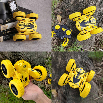 Zuti RC auto za prevrtanje i akrobacije sa gumenim tockovima daljinsko upravljanje brza decija igracka