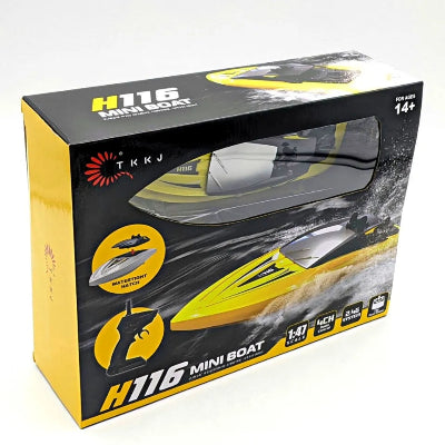 Pakovanje za RC brod camac zuti model igracka na daljinsko upravljanje original kutija idealno za poklon