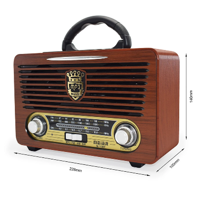 Kompaktni retro radio zvucnik, idealan za putovanja i manje prostore, stilski dodatak.