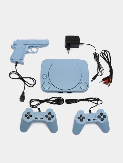 Kompletan set retro konzole za TV-sistem sa dva dzojstika-pistolj za igrice-adapter i AV kablovi-klasicne video igre-poklon za decu