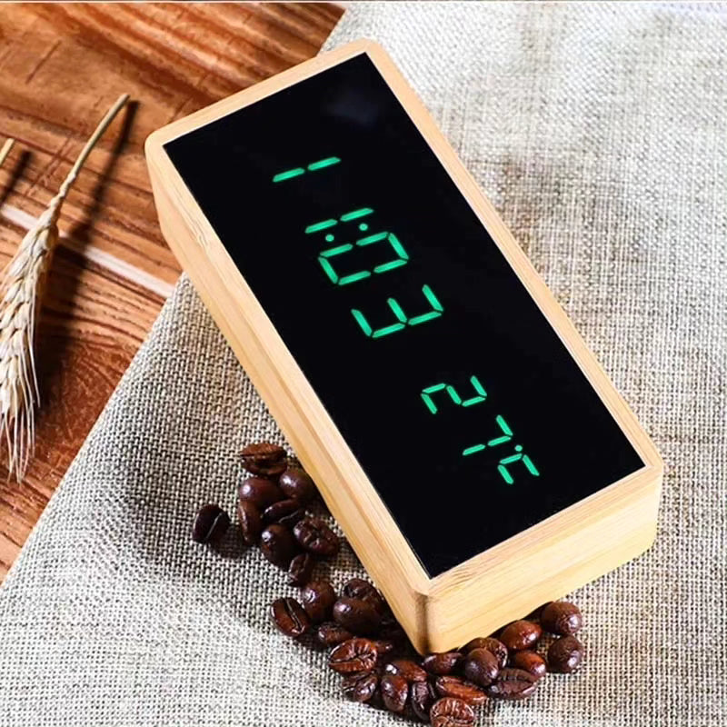 Digitalni stoni sat drvo Bamboo - Azijashop