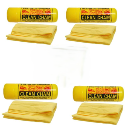 Set cetiri CLEAN CHAM zute krpe u pakovanju za poliranje pranje i susenje vozila stakla keramike