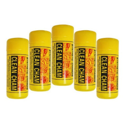 Set pet komada Clean Cham krpa za ciscenje poliranje i pranje automobila veliki paket u zutoj tubi