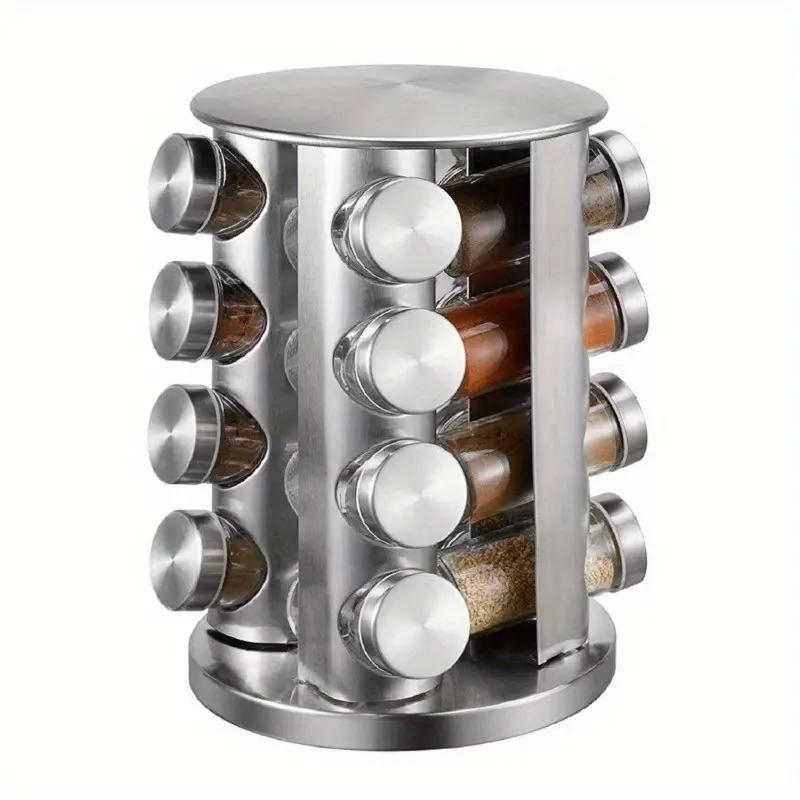 Stalak za zacine sa 16 bocica Inox - Azijashop