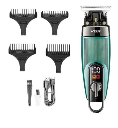 VGR profesionalni trimer sa dodacima za kosu i bradu, cetiri nastavka, kabl za punjenje i cetkica, idealan za frizere i kucnu upotrebu
