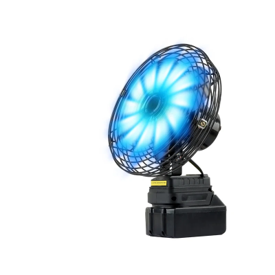 Akumulatorski ventilator, prikaz jacine hladjenja, snazan protok vazduha, efikasno osvezenje, prenosiv uredjaj.