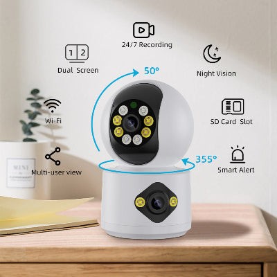 Wifi kamera sa IP funkcijom, detekcijom ljudskog oblika, dvosmernim zvukom i naprednim nocnim vidom. Laka za instalaciju.