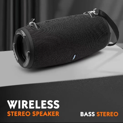Wireless bluetooth stereo zvucnik sa pojacanim basom. Mocan zvuk za zurke i putovanja. Vodootporni model.