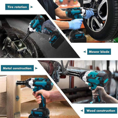 Aku udarni odvijac u primeni. Menjanje guma, busenje metala, drveta. Svestran alat za gradjevinarstvo, auto industriju i kucne poslove.