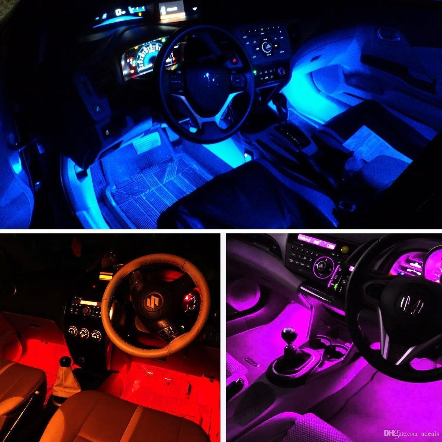 ambijentalno led osvetljenje u automobilu razlicite boje