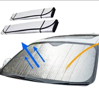 Zastita za vetrobransko staklo automobila. Reflektuje sunce, stiti enterijer vozila. Laka montaza i skladistenje.