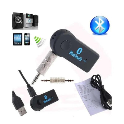 Komplet pakovanje bluetooth prijemnika sa svim dodacima i kablovima. Bluetooth audio risiver za radio uredjaje, slusalice i zvucnike.