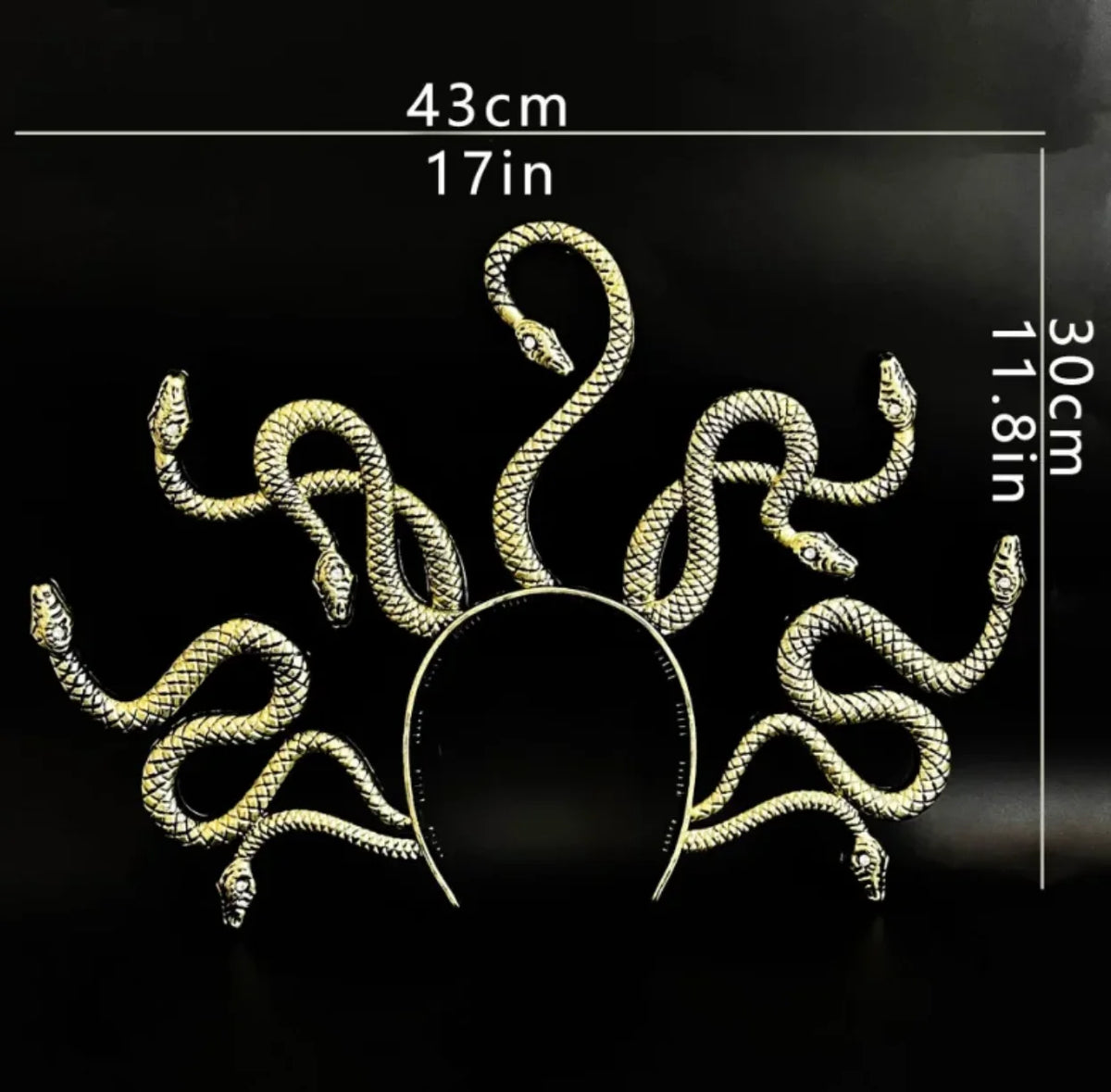 Dimenzije maske Meduza sa zmijama 43 x 30 cm