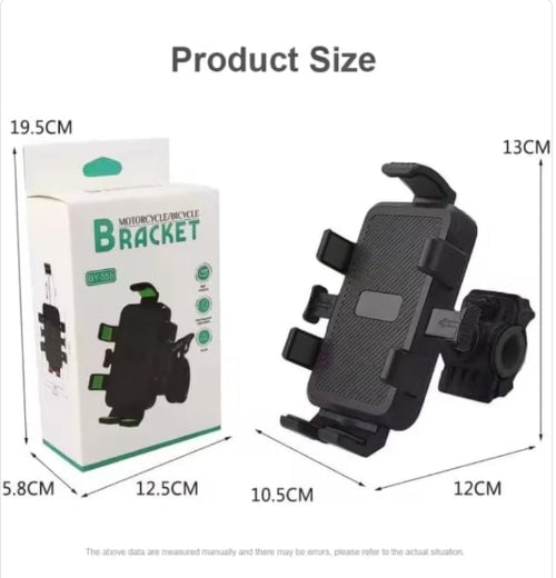 Prikaz dimenzija Protonust drzaca za motocikl. Sa leve strane je kutija drzaca sa naznacenim dimenzijama: visina 19.5 cm, sirina 12.5 cm i dubina 5.8 cm.