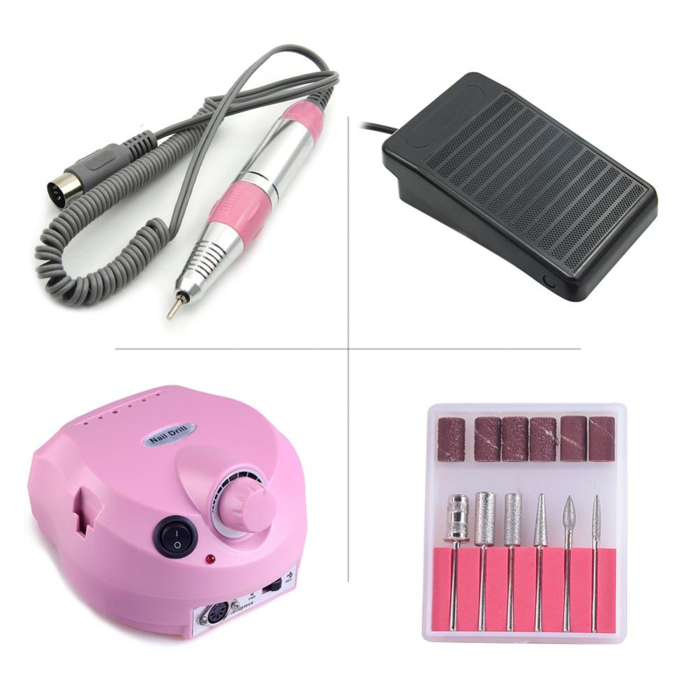 elektricna turpija za nokte kompletan set rucka pedala nastavci i baza