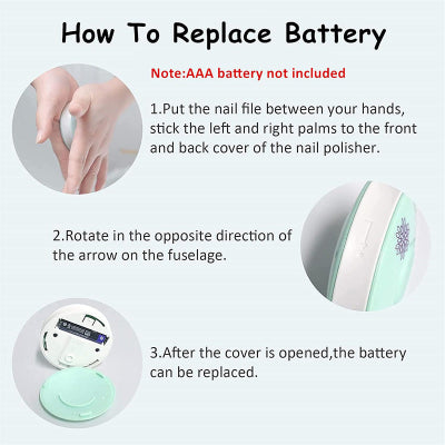 Uputstvo za zamenu baterije na elektricnom trimeru za nokte lako i sigurno menjanje AAA baterija