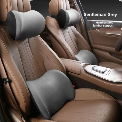Komplet ergonomskih jastuka za sedista automobila. Jastuci za vrat i ledja obezbedjuju optimalnu podrsku kicmi i relaksaciju.