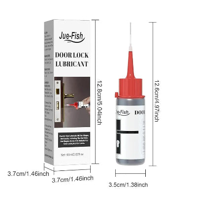 Prikaz dimenzija pakovanja gela za podmazivanje brava. Sadržaj 60 ml. Idealno za kućnu i profesionalnu upotrebu.
