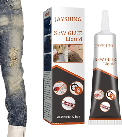 Jaysuing lepak za tkanine, idealan za popravku farmerki. Lako se nanosi i obezbedjuje cvrsto lepljenje.