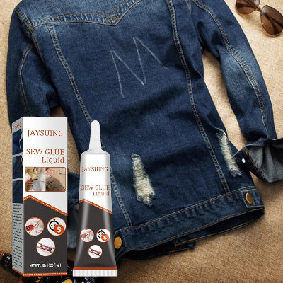 Jaysuing lepak za odecu prikazan pored teksas jakne, pogodan za popravku poderotina i cepanja.