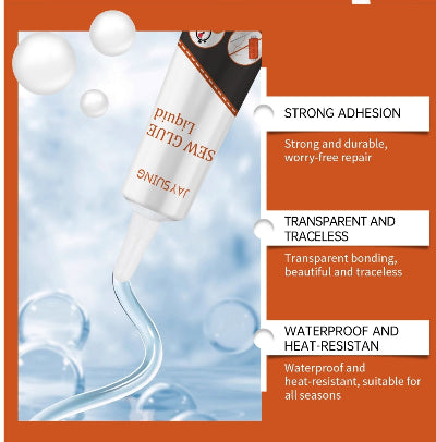 Jaysuing lepak za tkanine, providan i nevidljiv. Snazno lepljenje, vodootporan i otporan na toplotu za trajno krpljenje.