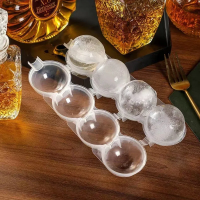 Prozirni silikonski kalupi za led u obliku kugle. Set modli za pravljenje sfernih kugli leda za sva pica.