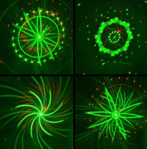 laserski projektor sa vise svetlosnih sablona i oblika