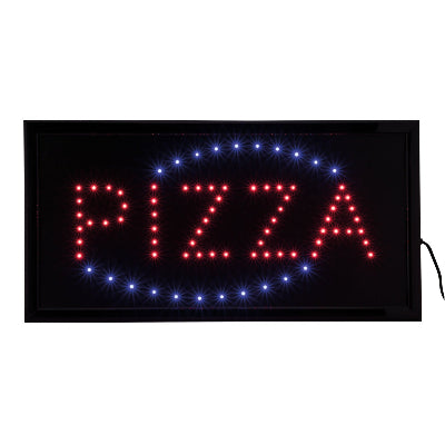 Kvalitetna LED reklama sa natpisom "PIZZA", jasna i dobro osvetljena, idealna za izlog restorana.