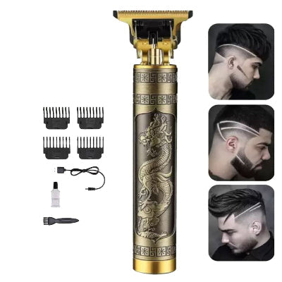 Profesionalna masinica za sisanje sa jedinstvenom gravurom zmaja. Set ukljucuje cetiri razlicita ceslja i ulje. Baterija od 900mAh omogucava dugotrajno i precizno sisanje.